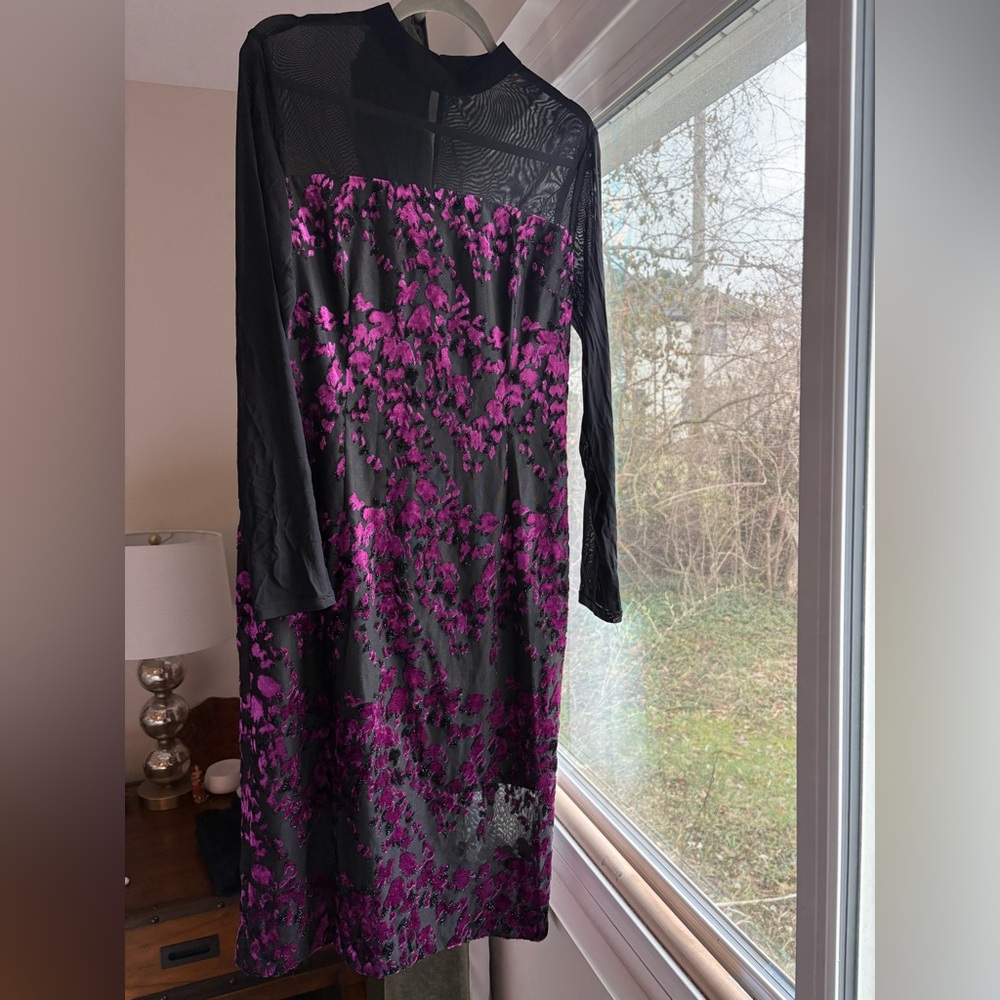 Rachel Roy Black and Purple Dress